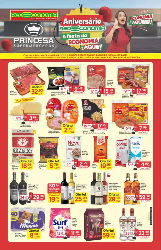 Catálogo Princesa Supermercados | Aniversário Redeconomia G2 - 08 e 09/09 | 2026-09-08T00:00:00.000Z - 2026-09-10T00:00:00.000Z