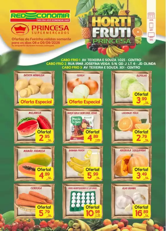 Catálogo Princesa Supermercados | Feirinha Cabo Frio - 08 a 09/09 | 2026-09-08T00:00:00.000Z - 2026-09-10T00:00:00.000Z
