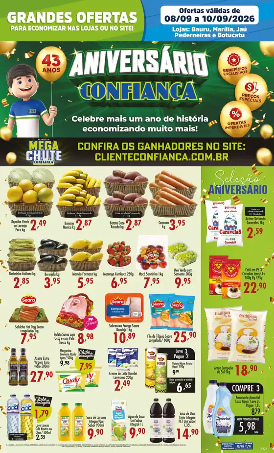 Catálogo Confiança Supermercados | Tabloide rede 0809 2026 WPP | 2026-09-08T00:00:00.000Z - 2026-09-10T00:00:00.000Z