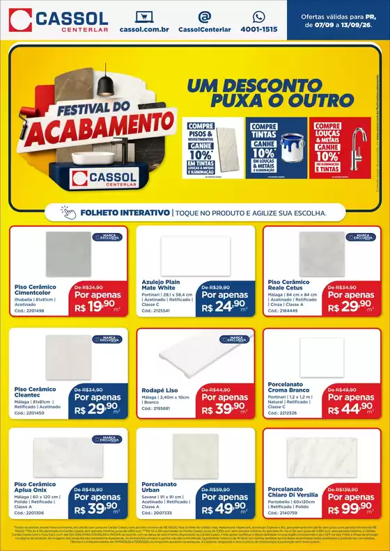 Catálogo Cassol | Ótima oferta para caçadores de pechinchas | 2026-09-07T00:00:00.000Z - 2026-09-13T00:00:00.000Z