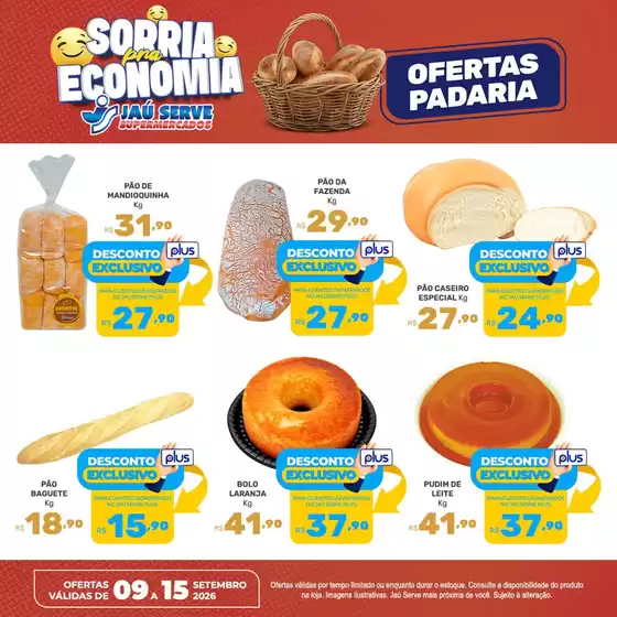 Catálogo Supermercados Jaù Serve | Padaria | 2026-09-09T00:00:00.000Z - 2026-09-15T00:00:00.000Z