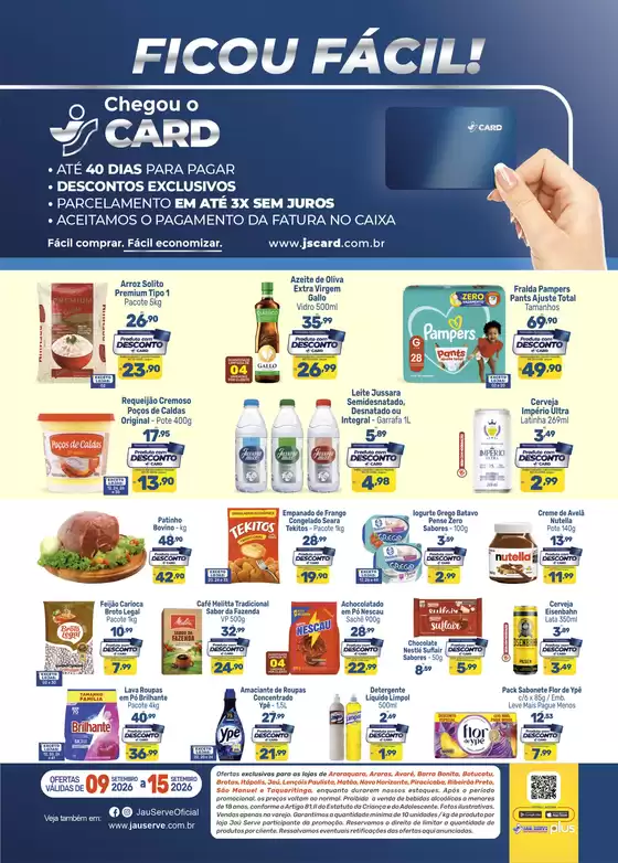 Catálogo Supermercados Jaù Serve | Cartão JS Exclusivo | 2026-09-09T00:00:00.000Z - 2026-09-15T00:00:00.000Z