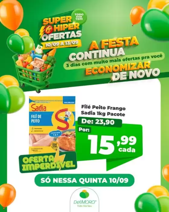Catálogo Del Moro Supermercados | A FESTA CONTINUA NO DELMORO! | 2026-09-10T00:00:00.000Z - 2026-09-13T00:00:00.000Z