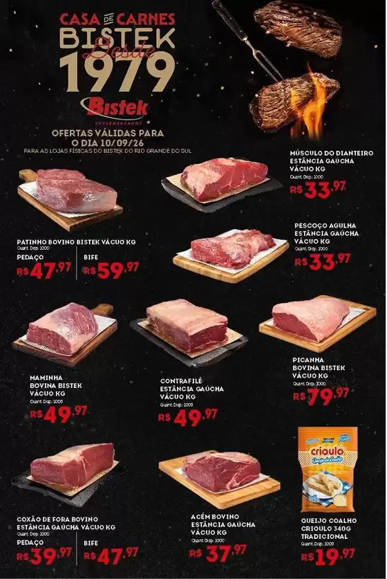 Catálogo Bistek Supermercados | Grandes descontos em produtos selecionados | 2026-09-10T00:00:00.000Z - 2026-09-10T00:00:00.000Z