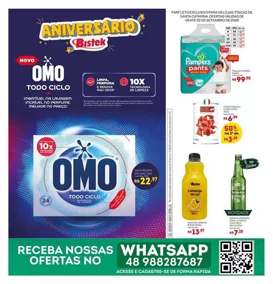 Catálogo Bistek Supermercados | Pechinchas e ofertas atuais | 2026-09-09T00:00:00.000Z - 2026-09-22T00:00:00.000Z
