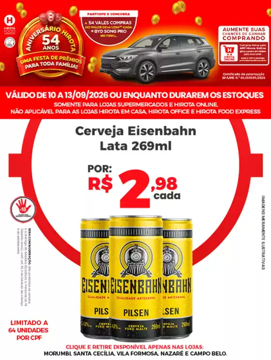 Catálogo Hirota Food Supermercado | Melhores ofertas e descontos | 2026-09-10T00:00:00.000Z - 2026-09-13T00:00:00.000Z