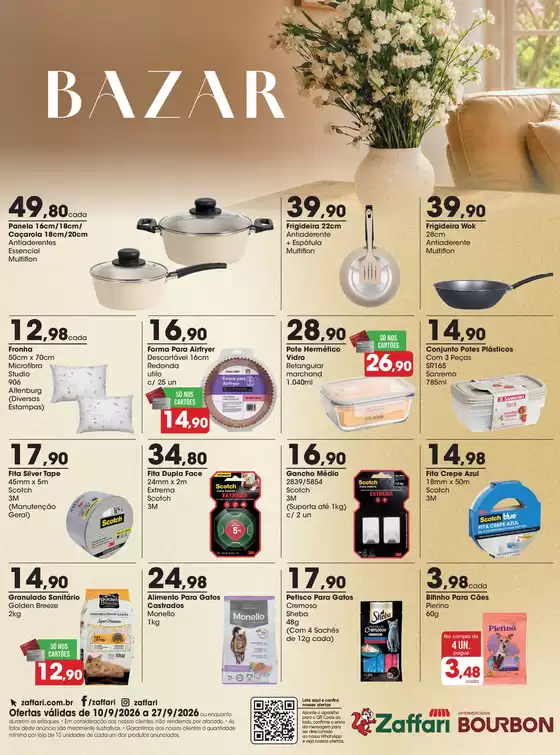 Catálogo Zaffari | Ofertas Bazar | 2026-09-10T00:00:00.000Z - 2026-09-27T00:00:00.000Z
