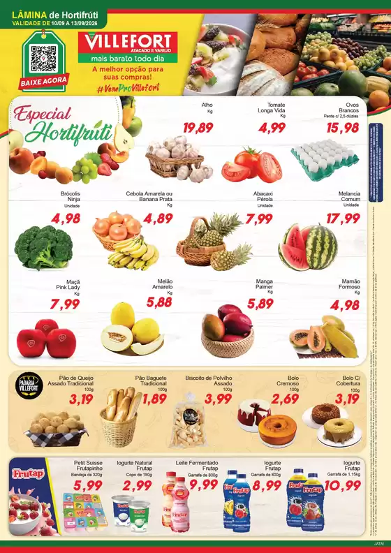 Catálogo Villefort Atacadista em Jataí | Ofertas de Hortifruti | 2026-09-10T00:00:00.000Z - 2026-09-13T00:00:00.000Z