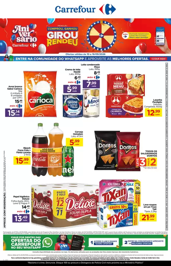 Catálogo Carrefour | ANIVERSÁRIO CARREFOUR [MACG] | 2026-09-10T00:00:00.000Z - 2026-09-16T00:00:00.000Z