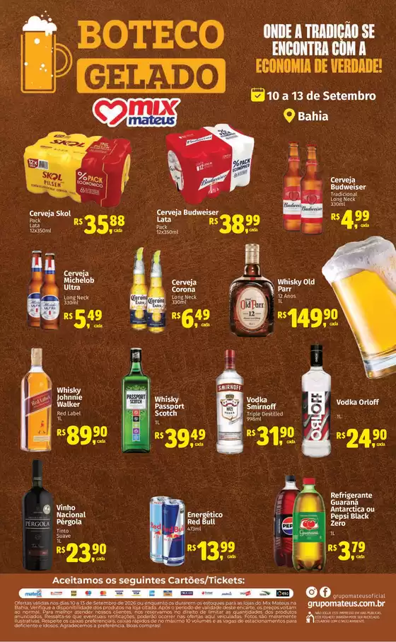 Catálogo Supermercados Mateus | Bebidas | 2026-09-09T00:00:00.000Z - 2026-09-13T00:00:00.000Z