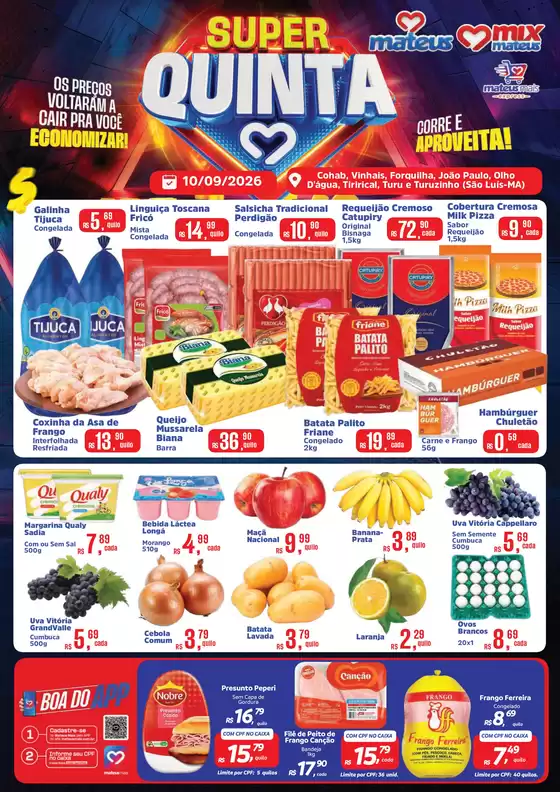 Catálogo Supermercados Mateus | Super Quinta | 2026-09-09T00:00:00.000Z - 2026-09-10T00:00:00.000Z