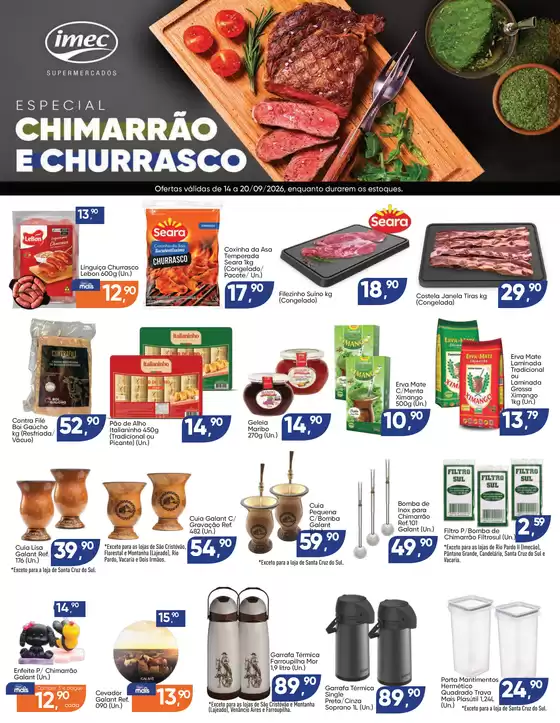 Catálogo Imec Supermercados | BAIXA 17147 IMEC Especial Churrasco e Chimarrao 14 a 20092026 | 2026-09-14T00:00:00.000Z - 2026-09-17T00:00:00.000Z