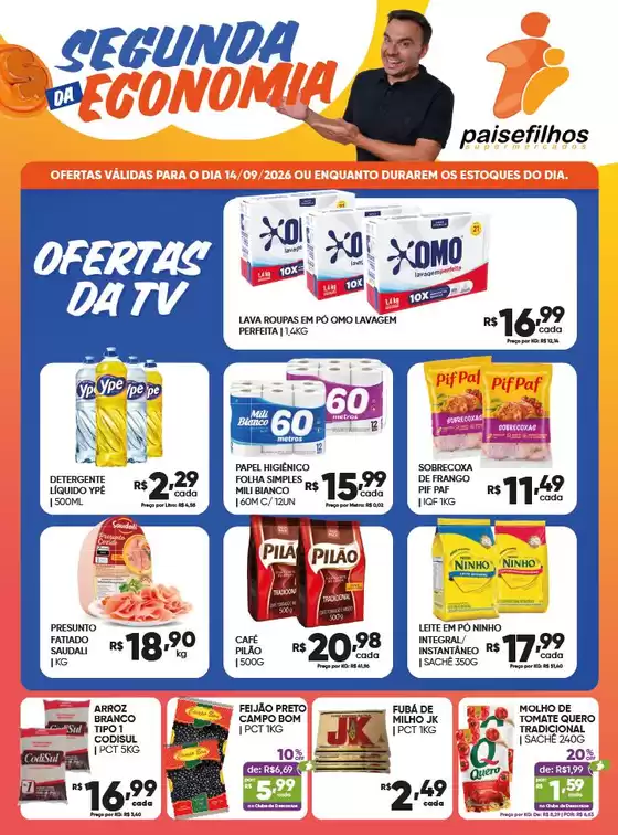 Catálogo Pais e Filhos Supermercados | Encarte Pais e Filhos Supermercados | 2026-09-14T00:00:00.000Z - 2026-09-14T00:00:00.000Z