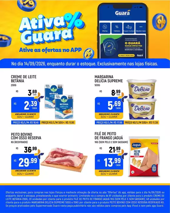 Catálogo Supermercado Guará | Ofertas para caçadores de pechinchas | 2026-09-14T00:00:00.000Z - 2026-09-14T00:00:00.000Z