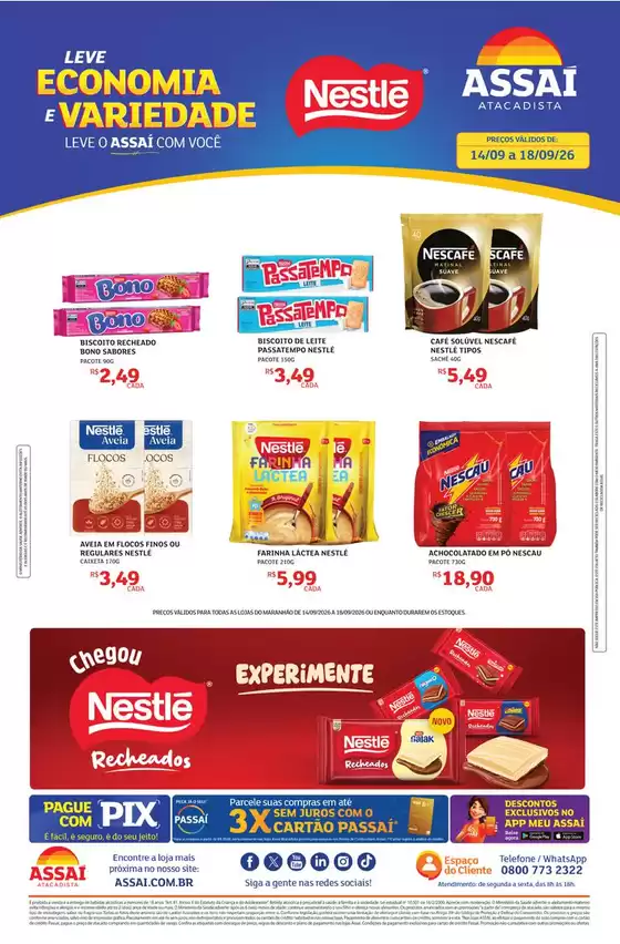 Catálogo Assaí Atacadista | Encarte Assaí Atacadista 171913-708 | 2026-09-14T00:00:00.000Z - 2026-09-18T00:00:00.000Z