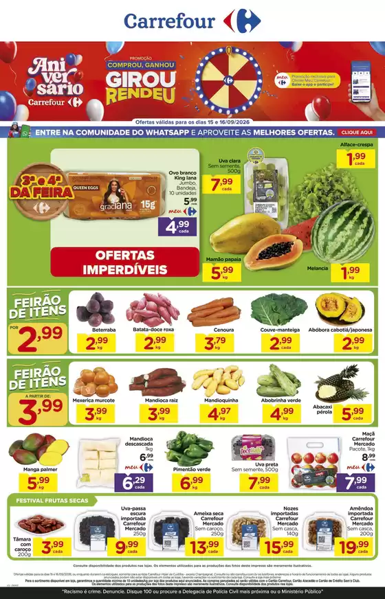 Catálogo Carrefour | Ofertas exclusivas e pechinchas | 2026-09-15T00:00:00.000Z - 2026-09-16T00:00:00.000Z