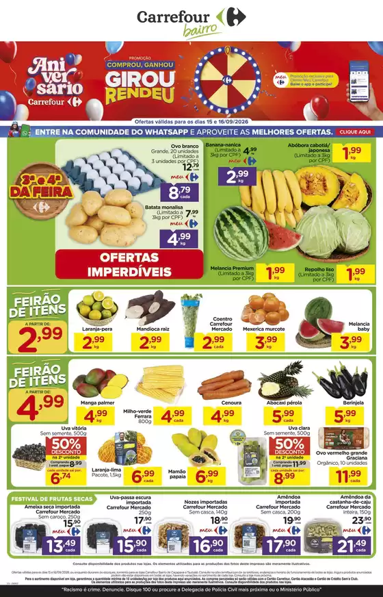 Catálogo Carrefour Bairro | FEIRA | 2026-09-15T00:00:00.000Z - 2026-09-16T00:00:00.000Z