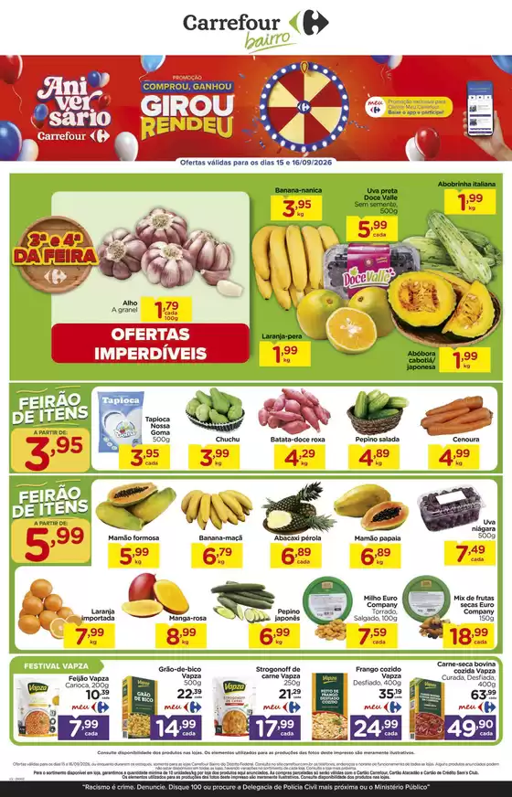 Catálogo Carrefour Bairro | Descubra ofertas atraentes | 2026-09-15T00:00:00.000Z - 2026-09-16T00:00:00.000Z