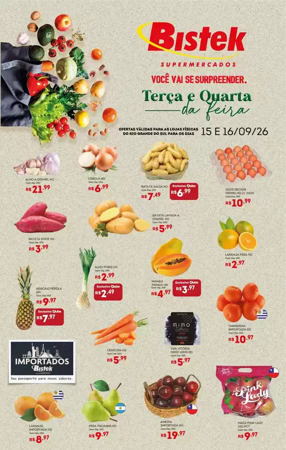 Catálogo Bistek Supermercados | Novas ofertas para descobrir | 2026-09-15T00:00:00.000Z - 2026-09-16T00:00:00.000Z