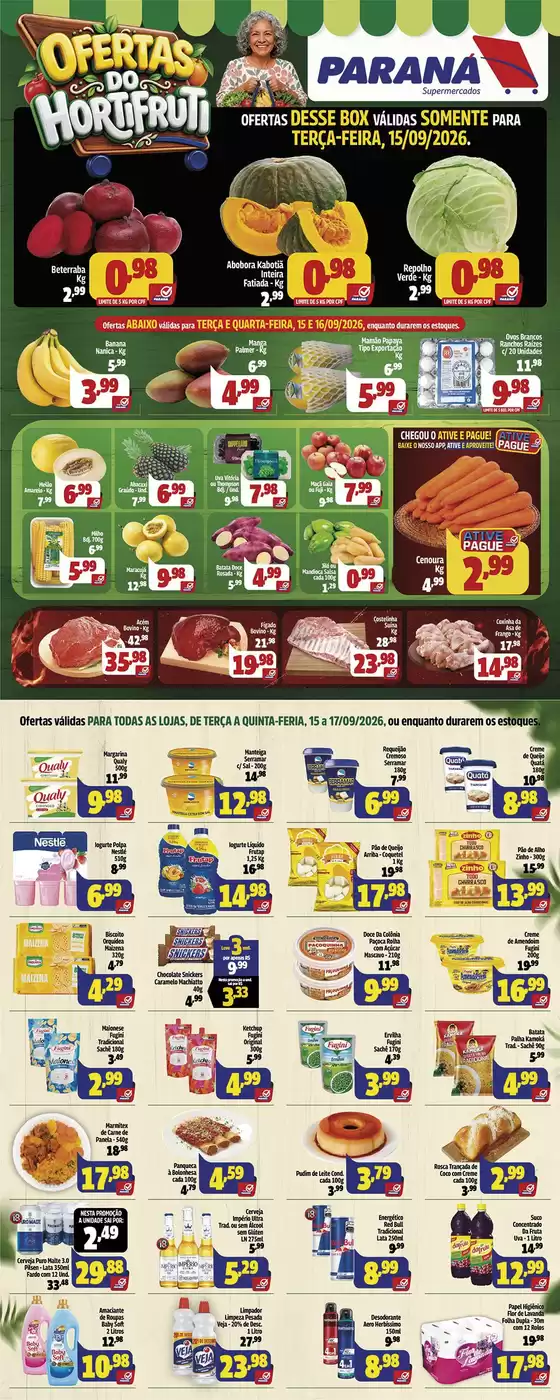 Catálogo Paraná Supermercados | Ofertas especiais para você | 2026-09-15T00:00:00.000Z - 2026-09-17T00:00:00.000Z