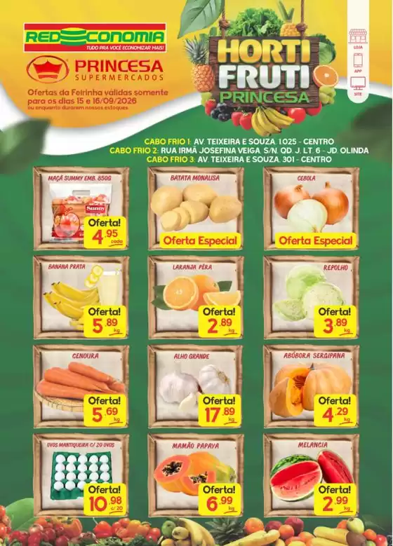 Catálogo Princesa Supermercados | Feirinha Cabo Frio - 15 a 16/09 | 2026-09-15T00:00:00.000Z - 2026-09-16T00:00:00.000Z