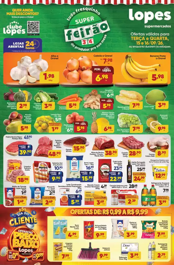 Catálogo Lopes Supermercados | SUPER FEIRÃO - TERÇA E QUARTA | 2026-09-15T00:00:00.000Z - 2026-09-16T00:00:00.000Z
