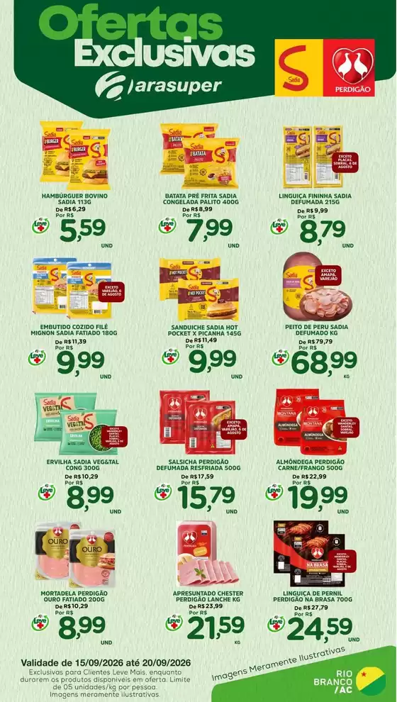 Catálogo Araújo Supermercados | EXCLUSIVA SADIA E PERDIGÃO | 2026-09-15T00:00:00.000Z - 2026-09-20T00:00:00.000Z