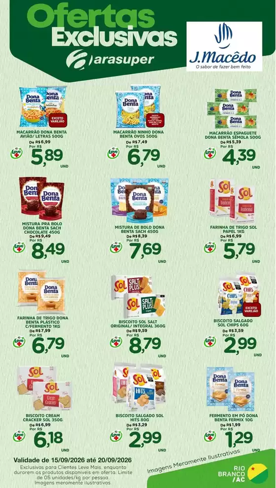 Catálogo Araújo Supermercados | EXCLUSIVA J.MACÊDO | 2026-09-15T00:00:00.000Z - 2026-09-20T00:00:00.000Z