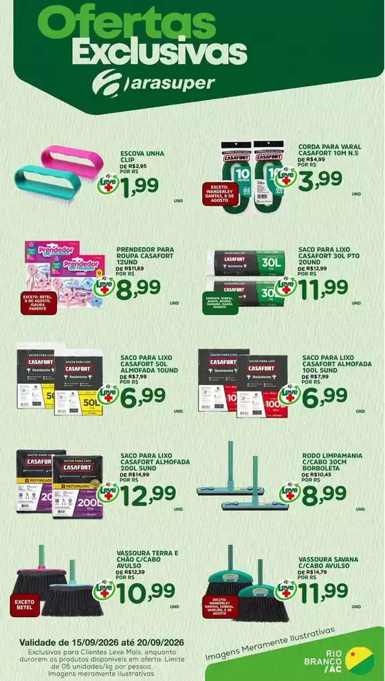 Catálogo Araújo Supermercados | EXCLUSIVA FLORAPACK E LIMPAMANIA | 2026-09-15T00:00:00.000Z - 2026-09-20T00:00:00.000Z