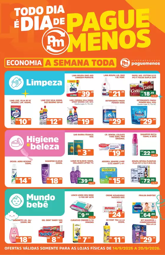 Catálogo Supermercados Pague Menos | Ofertas pague menos todo dia e dia de spm 14set a 20set | 2026-09-14T00:00:00.000Z - 2026-09-20T00:00:00.000Z
