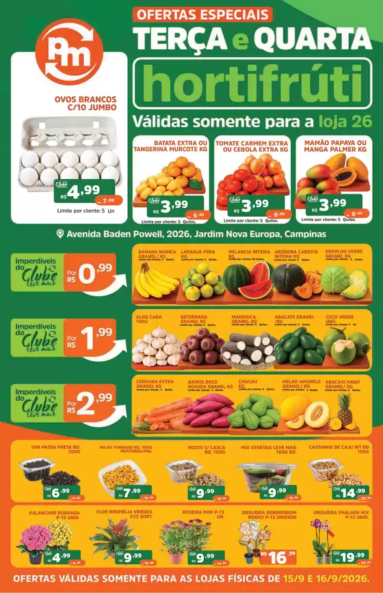 Catálogo Supermercados Pague Menos | Ofertas pague menos flv 15 set e 16 set loja26 | 2026-09-15T00:00:00.000Z - 2026-09-16T00:00:00.000Z