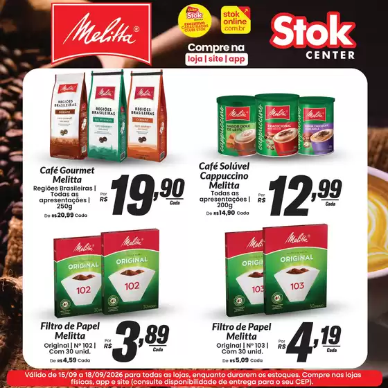 Catálogo Stok Center | 56011 Lamina stok center Melitta RS e SC 15 a 18 de setembro | 2026-09-15T00:00:00.000Z - 2026-09-18T00:00:00.000Z
