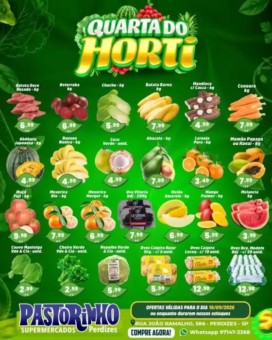 Catálogo Supermercado Pastorinho | Promoções especiais em andamento | 2026-09-16T00:00:00.000Z - 2026-09-16T00:00:00.000Z