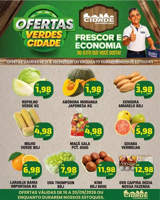 Catálogo Cidade Supermercados | Encarte Cidade Supermercados | 2026-09-16T00:00:00.000Z - 2026-09-20T00:00:00.000Z