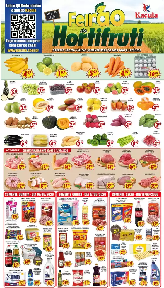 Catálogo Kaçula Supermercados | Loja1 | 2026-09-16T00:00:00.000Z - 2026-09-17T00:00:00.000Z