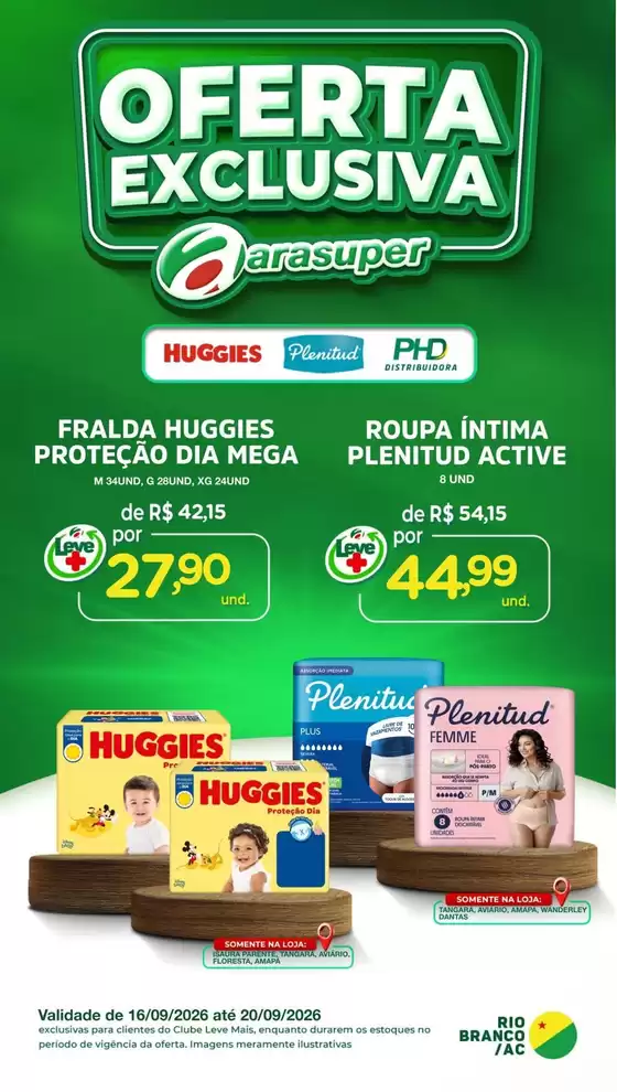 Catálogo Araújo Supermercados | OFERTA HUGGIES E PLENITUD | 2026-09-16T00:00:00.000Z - 2026-09-20T00:00:00.000Z
