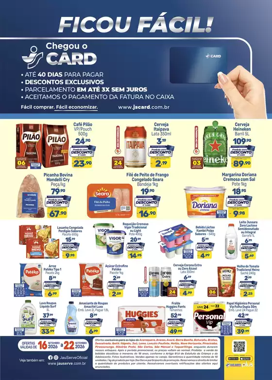 Catálogo Supermercados Jaù Serve | Exclusive JS Card | 2026-09-17T00:00:00.000Z - 2026-09-22T00:00:00.000Z