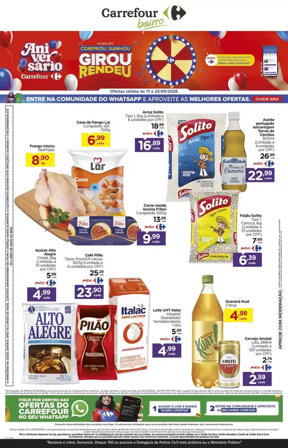 Catálogo Carrefour Bairro em Cotia | Ótima oferta para caçadores de pechinchas | 2026-09-17T00:00:00.000Z - 2026-09-23T00:00:00.000Z