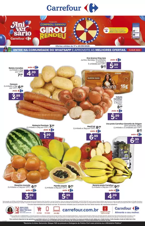 Catálogo Carrefour Bairro | LÂMINA EXCLUSIVA FLV | 2026-09-17T00:00:00.000Z - 2026-09-20T00:00:00.000Z
