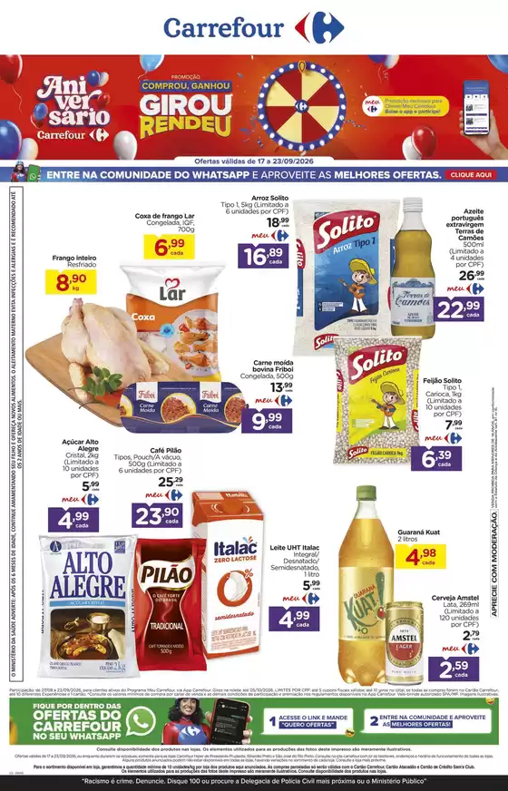 Catálogo Carrefour em Ferraz de Vasconcelos | Melhores ofertas para todos os caçadores de pechinchas | 2026-09-17T00:00:00.000Z - 2026-09-23T00:00:00.000Z