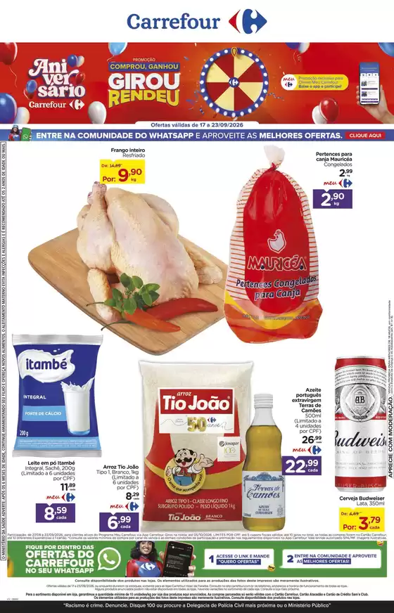 Catálogo Carrefour em Ferraz de Vasconcelos | Melhores ofertas e descontos | 2026-09-17T00:00:00.000Z - 2026-09-23T00:00:00.000Z