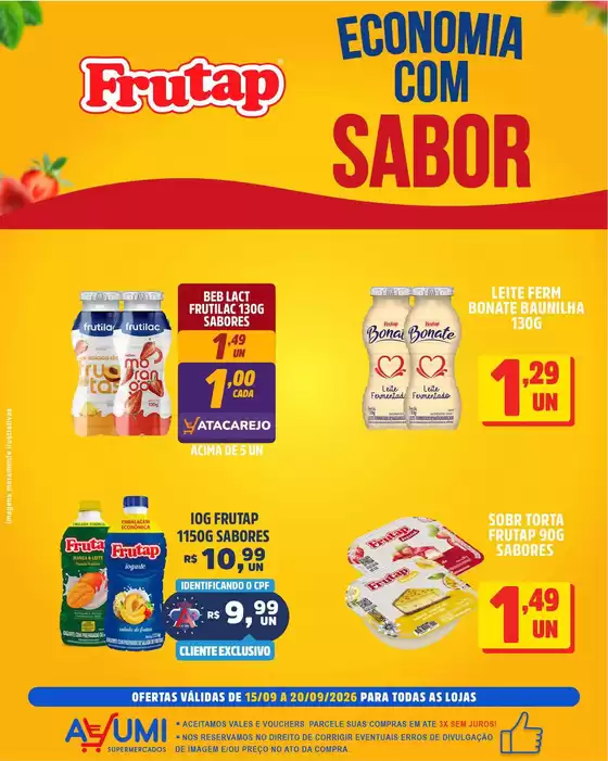 Catálogo Ayumi Supermercados | Melhores ofertas para todos os clientes | 2026-09-15T00:00:00.000Z - 2026-09-20T00:00:00.000Z