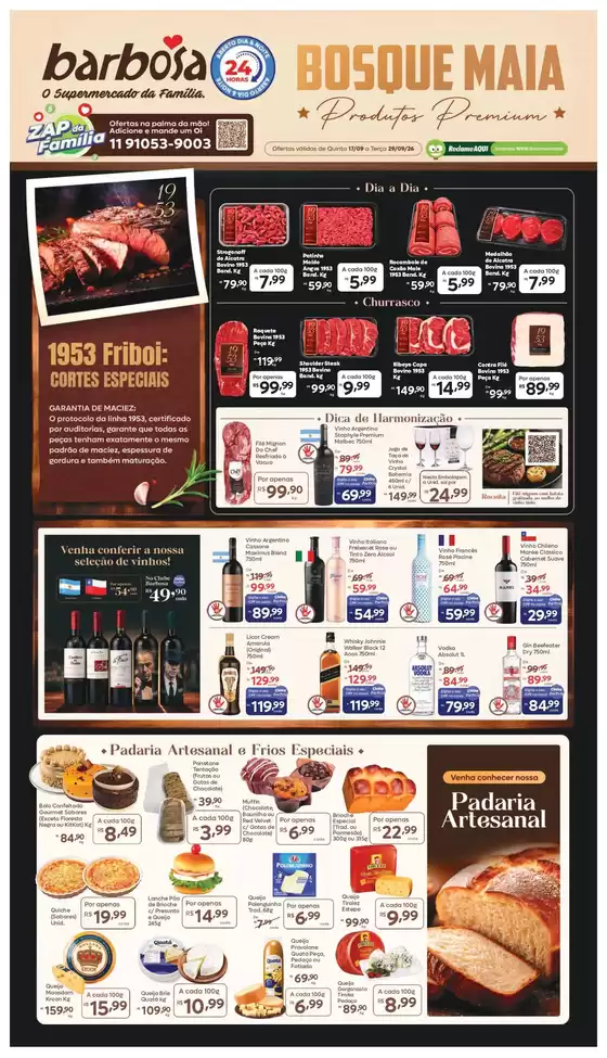 Catálogo Barbosa Supermercados | Jornal de Ofertas Bosque Maia | 2026-09-17T00:00:00.000Z - 2026-09-29T00:00:00.000Z