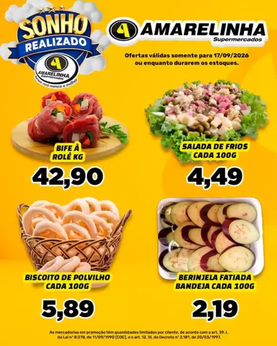 Catálogo Amarelinha Supermercados | Ofertas exclusivas | 2026-09-17T00:00:00.000Z - 2026-09-17T00:00:00.000Z
