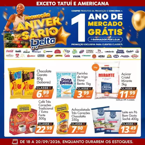Catálogo Delta Supermercados | Grandes descontos em produtos selecionados | 2026-09-18T00:00:00.000Z - 2026-09-20T00:00:00.000Z
