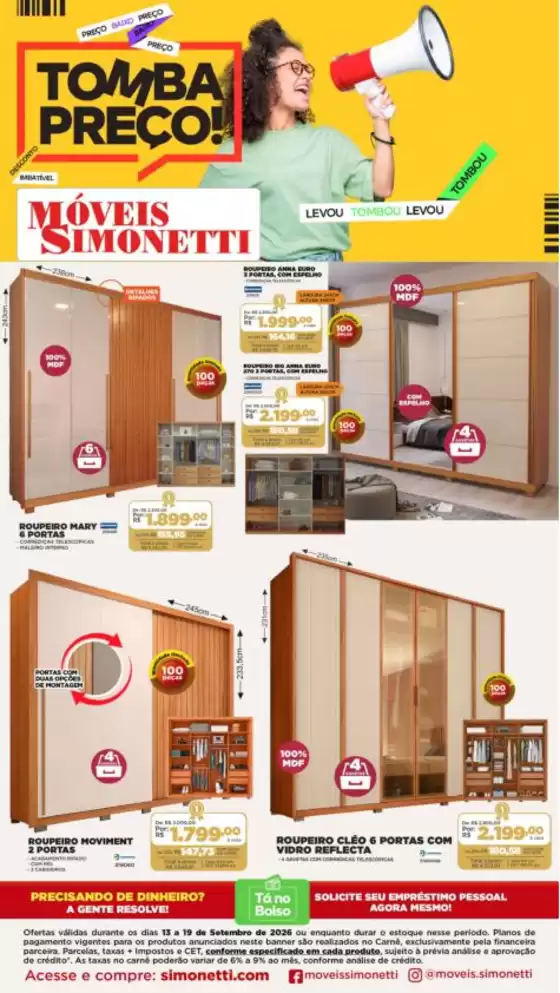 Catálogo Móveis Simonetti | Encarte Móveis Simonetti | 2026-09-13T00:00:00.000Z - 2026-09-19T00:00:00.000Z