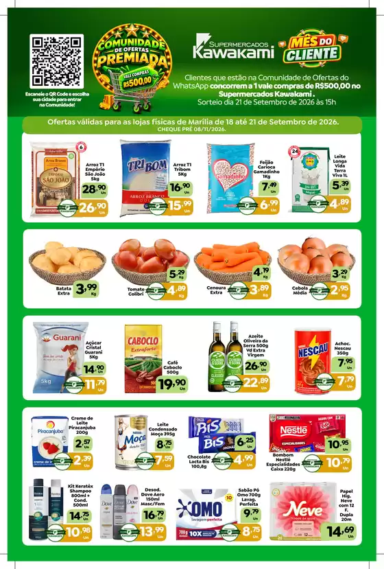 Catálogo Supermercados Kawakami | Ofertas - Marília | 2026-09-18T00:00:00.000Z - 2026-09-21T00:00:00.000Z