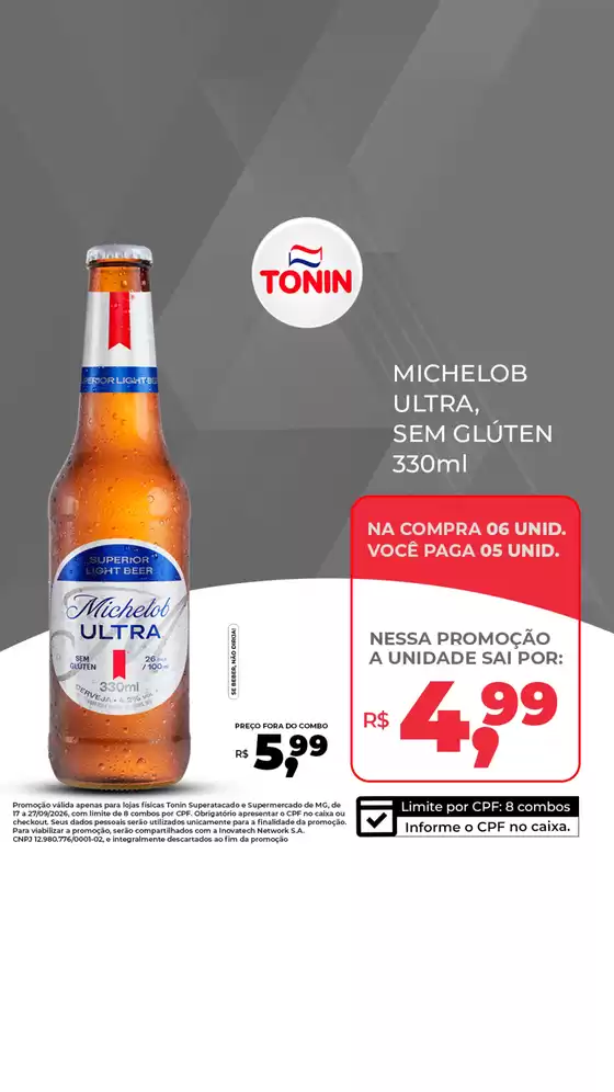 Catálogo Tonin Superatacado em Guaxupé | MG Michelob Stories crop 1080x1080 | 2026-09-18T00:00:00.000Z - 2026-09-27T00:00:00.000Z