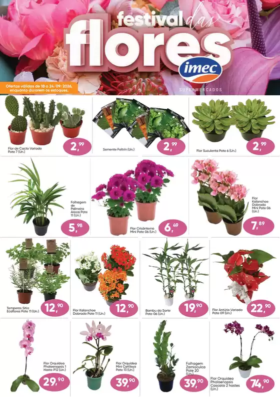 Catálogo Imec Supermercados | BAIXA 17134 IMEC Festival de Flores de Primavera 18 a 24092026 | 2026-09-18T00:00:00.000Z - 2026-09-24T00:00:00.000Z
