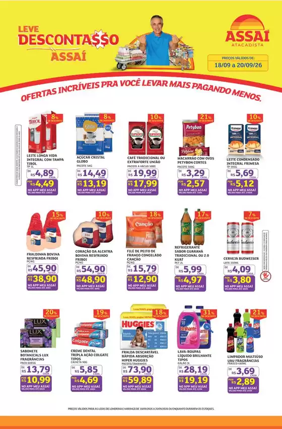 Catálogo Assaí Atacadista | Encarte Assaí Atacadista 172043-513 | 2026-09-18T00:00:00.000Z - 2026-09-20T00:00:00.000Z